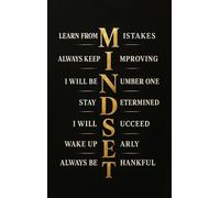 Inspirational Mindset Poster, Daily Motivational Quotes Wall Art for Focus & Growth, Office Gym Classroom Decor (Framed,08x12inch(20x30cm))