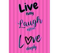 Inspirational Notebook for women with Motivational Quote. Vibrant Pink Vertical Stripes art design. Feminine & Pretty: 8.5" x 11" College Ruled ... Inspirational Gift for women, girls, teens