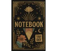 Inspirational Notebook with Lotus & Moon - 96 Lined Pages for Journaling, Writing, School & Gifts: Elegant Black & Gold Motivational Journal - “Today ... Perfect for Women, Teens, Students & Dreamers