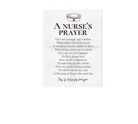 Inspirational Nurse Canvas, A Nurse's Prayer & Quote Wall Art Print, Gift for Nursing School Graduation, New Nurse, Retirement, Office Wall Decor(Framed,08x12inch(20x30cm))