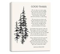 Inspirational Poem Canvas Wall Art Good Timber Douglas Malloch Quote for Home Office Room Decor(Unframed,08x12inch(20x30cm))