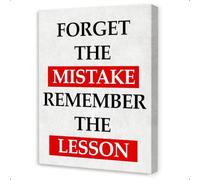 Inspirational Quote Canvas Wall Art Motivational Remember the Lesson Positive Decor for Bedroom Office Living Room(Unframed,08x12inch(20x30cm))