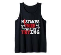 Inspirational Quote Mistakes Proof Trying Teachers Students Camiseta sin Mangas