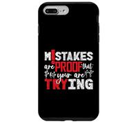 Inspirational Quote Mistakes Proof Trying Teachers Students Carcasa para iPhone 7 Plus/8 Plus