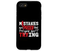 Inspirational Quote Mistakes Proof Trying Teachers Students Carcasa para iPhone SE (2020) / 7/8