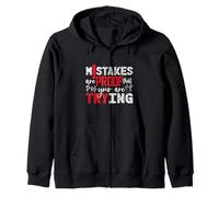 Inspirational Quote Mistakes Proof Trying Teachers Students Sudadera con Capucha