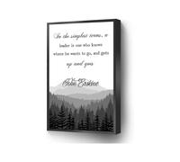Inspirational Quote on Leadership Canvas, About Knowing the Way Art for Home Office or Study(Framed,12x18inch(30x45cm))