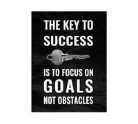 Inspirational Wall Art for Teens Motivational Success Quotes Canvas Poster for Bedroom Classroom Decor Ready to Hang(Framed,08x12inch(20x30cm))