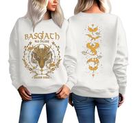 Inspire City of Starlight - Sudadera Basgiath con diseño de ratón de biblioteca, Blanco, S