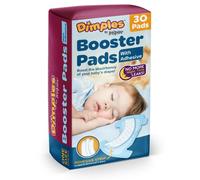 Inspire Dimples Booster Pads, doblador de pañales para bebé con adhesivo, aumenta la absorción del pañal, no más fugas, 30 unidades (con adhesivo para un ajuste seguro) (30 unidades)