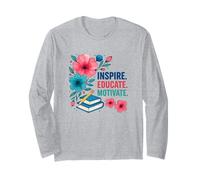 Inspire Educar Motivar a los maestros escolares a la vuelta a la escuela Manga Larga