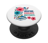 Inspire Educar Motivar a los maestros escolares a la vuelta a la escuela PopSockets PopGrip Adhesivo