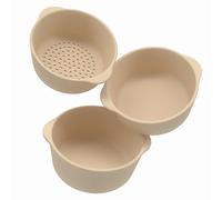 Inspire My Play - 3 x tazones apilables de Silicona, PlayTray sensorial, Accesorios para Bandeja Tuff Tray, Actividad y Entretenimiento Infantil, Juguetes Montessori - Natural