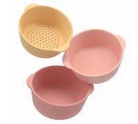 Inspire My Play - 3 x tazones apilables de Silicona, PlayTray sensorial, Accesorios para Bandeja Tuff Tray, Actividad y Entretenimiento Infantil, Juguetes Montessori - Coral