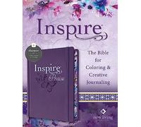 Inspire Praise Bible NLT (Hardcover Leatherlike, Purple, Filament Enabled): The Bible for Coloring & Creative Journaling