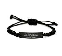 Inspire sobrina regalos, la mejor subtítulos escritas y, épica de regalos de pulsera de cuerda negra de cumpleaños de épicos ideas para tía, regalos sobrinos de tía, zinc plateado pequeño, circonía