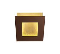 Inspired Mantra Fusion Dalia Lámpara de pared Dalia de 18 cm, LED de 18 W, 3000 K, 1260 lm, dorado/marrón óxido, 3 años de garantía