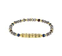 Inspired Voices Pulseras de cuentas para mujer, pulsera de mejor amiga, pulsera de hermana y más, pulseras elásticas para mujeres con letras de cuentas, cristal