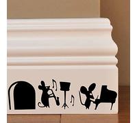 Inspired Walls® - Pegatina de vinilo para pared, diseño de ratón con agujero en la pared