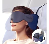 Inspireyes Almohadas de Viaje Aviones, Accesorios de Viaje elegibles para FSA HSA para vuelos Largos, Almohada de Viaje para niños, Antifaz para Dormir en avión, Gris Oscuro