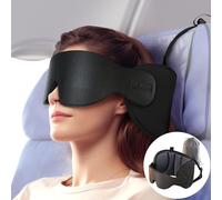 Inspireyes Almohadas de Viaje Aviones, Accesorios de Viaje elegibles para FSA HSA para vuelos Largos, Almohada de Viaje para niños, Antifaz para Dormir en avión, Negro Claro