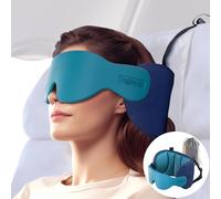 Inspireyes Almohadas de Viaje Aviones, Accesorios de Viaje elegibles para FSA HSA para vuelos Largos con Soporte para Cabeza, Almohada de Viaje para niños, Antifaz para Dormir en avión, Azul Real
