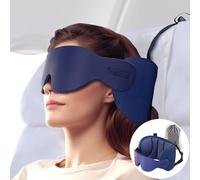 Inspireyes Almohadas de Viaje Aviones, Accesorios de Viaje elegibles para FSA HSA para vuelos Largos, Almohada de Viaje para niños, Antifaz para Dormir en avión, Azul Lago