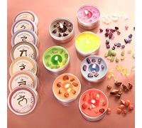 Inspireyes Velas perfumadas con cristales de 7 chakras, Set de Velas de Cera de Soja para Meditación, Relajación, Aromaterapia, Yoga, Oración, Regalos para Mujeres