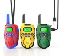 Inspireyes Walkie Talkie Niños Recargable, 48 Horas de Tiempo de Trabajo, 3 kilómetros de Largo Alcance, Regalos de Cumpleaños, Juguetes al Aire Libre para niños de 3 a 12 años