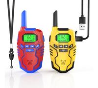 Inspireyes Walkie Talkie Niños Recargable, 48 Horas de Tiempo de Trabajo, 3 kilómetros de Largo Alcance, Regalos de Cumpleaños, Juguetes al Aire Libre para niños de 3 a 12 años