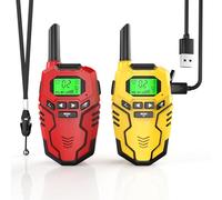 Inspireyes Walkie Talkie Niños Recargable 48H Largo Alcance con Linterna | Alcance de hasta 3 km para camping, senderismo y juegos al aire libre. Juguete divertido y regalo para niños de 3 a 12 años.