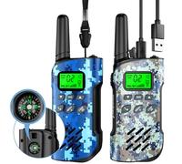 Inspireyes Walkie Talkies Niños Recargables, Pack de 2, Regalo Niño Niña