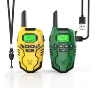 Inspireyes Walkie Talkies Niños Recargables,Regalo Niño Niña,Pack de 2 | Alcance de hasta 3 km para camping, senderismo y juegos al aire libre. Juguete divertido y regalo para niños de 3 a 12 años.