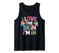 Inspiring I Love The Skin I'm In Teacher Awareness Mujeres Hombres Camiseta sin Mangas