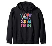 Inspiring I Love The Skin I'm In Teacher Awareness Mujeres Hombres Sudadera con Capucha