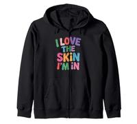 Inspiring I Love The Skin I'm In Teacher Awareness Mujeres Hombres Sudadera con Capucha