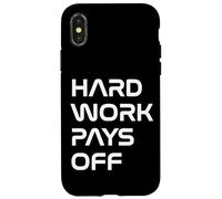 Inspiring Quote Hard Work Pays Off Hustler Motivation #HWPO Carcasa para iPhone X/XS