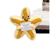 Inspiring Starfish, Soft Knitted Plush Toy, Inspirational Comfort Companion, Cute & Positive Design, Wool Cotton Blend, School Gift & Birthday Ornament
