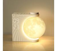 INSSISAIN Despertador Amanecer,Despertador Luz Natural Simulación de Amanece,lámpara de mesa con 10 Sonidos de la Naturaleza y 8 RGB Colores,Temporizador de Sueño, 2 Alarmas y Snooze
