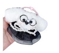 InsStyle Harajuku - Cuerda de pelo de perro de felpa simple con clip para el pelo para niñas