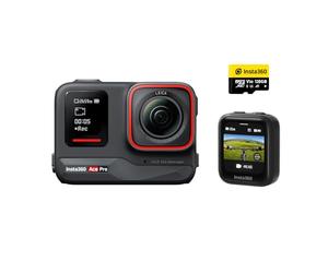 Insta360 Ace Pro Kit GPS-Ready: Cámara de acción Impermeable diseñada con Leica, Sensor Insignia de 1/1,3", reducción de Ruido IA Imagen máxima, 4K a 120fps, Pantalla abatible 2,4" y Funciones de IA