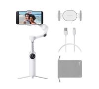 Insta360 Flow 2 Gimbal Blanco para Smartphone - estabilizador Plegable con IA para teléfono, Seguimiento multipersona, trípode/Selfie Stick, Control Remoto, Gimbal para iPhone/Android, Viajes y vlog