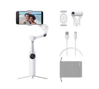 Insta360 Flow 2 Plus Paquete rastreador por IA Color Blanco - Gimbal para teléfono, Seguimiento por IA con Cualquier App, Seguimiento, trípode/Selfie Stick, Gimbal para iPhone/Android