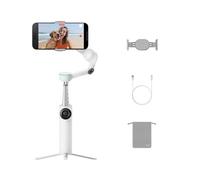 Insta360 Flow 2 Pro Blanco - Gimbal para teléfonos con IA con Apple DockKit,seguimiento panorámico de 360º,inclinación libre, trípode/selfie stick integrado y estabilizador portátil para vlogs/viajes.