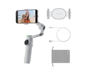 Insta360 Flow 2 Pro Grey - Gimbal Plegable para teléfono con Inteligencia Artificial, Pista en más de 200 Aplicaciones con Apple DockKit, Seguimiento multipersona, Seguimiento panorámico de 360º,