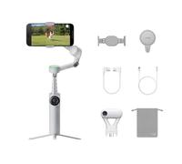 Insta360 Flow 2 Pro (iPhone/Android), Estabilizador Gimbal con Seguimiento IA, luz Relleno, trípode/Selfie Stick, videoblogs, Viajes, Familia, Deporte - Paquete definitivo de rastreador IA (Gris)