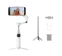 Insta360 Flow 2 Pro Paquete de Deporte Blanco - Gimbal con IA, estabilización de 3 Ejes. Seguimiento +200 apps con Apple DockKit, Throwpod, Seguimiento multipersona y panorámica 360, trípode