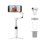Insta360 Flow 2 Pro Paquete de rastreador por IA Blanco Hielo - Gimbal Plegable con IA, Seguimiento con más de 200 apps con Apple DockKit, Seguimiento multipersona, con trípode y Selfie Stick
