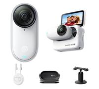 Insta360 GO 3S Blanco(128 G), Cámara de vlogging 4K, Modo POV sin Manos, batería 140 min, edición IA e integración con Find My, Resistente al Agua 10 m, Montaje en Cualquier Sitio