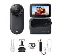 Insta360 GO 3S Kit para Deportes Acuáticos - Cámara Vlogging 4K, POV Manos Libres, Móntala Donde Quieras, Estabilización, 140 Min de batería, Impermeable 10 M, Edición IA, Apple Find My, Vlog, Negro